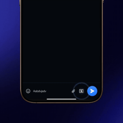 Send & receive crypto in chat